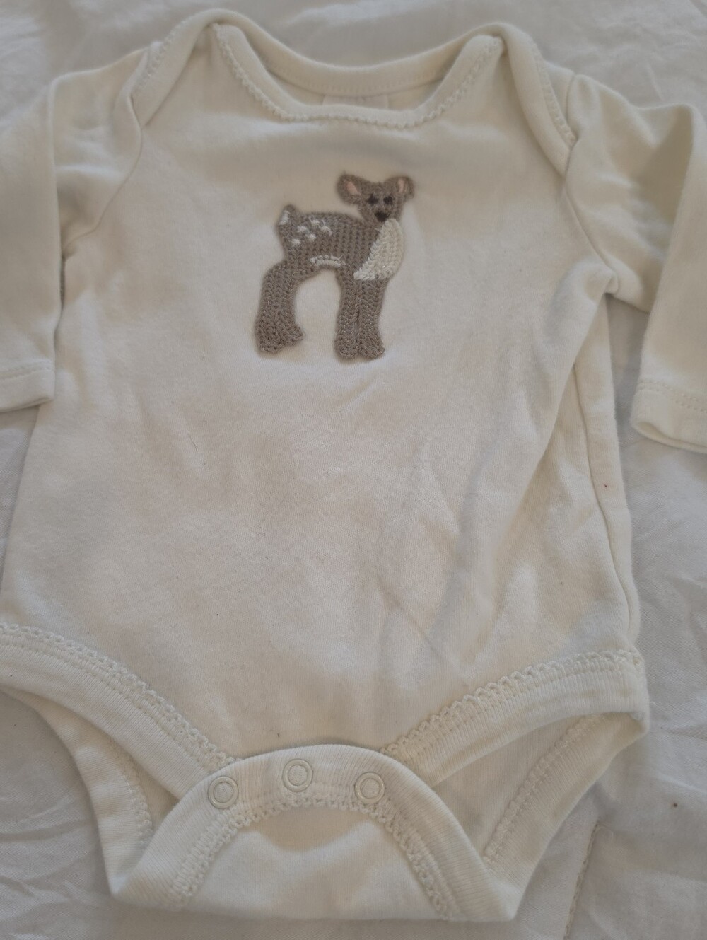 Starting Out Newborn Crocheted Deer Onesie